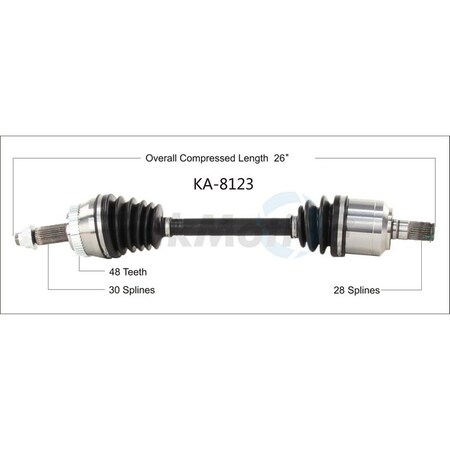 Surtrack Axle New Cv Axle Shaft, Ka-8123 KA-8123